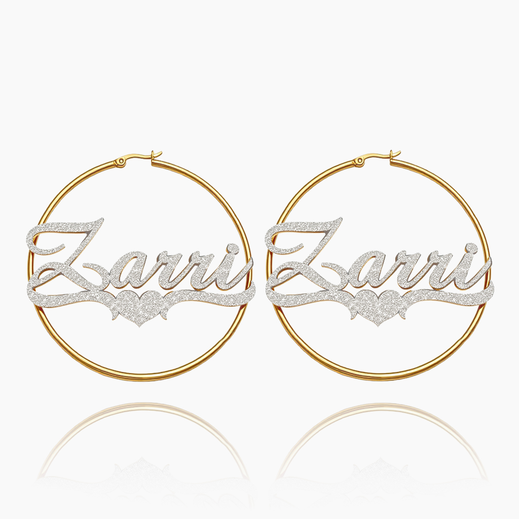 alphabet Bamboo Hoop Earrings