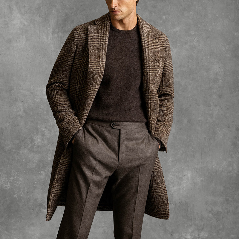 Men's Coat Outerwear Fashion Casual Long Formal Tops