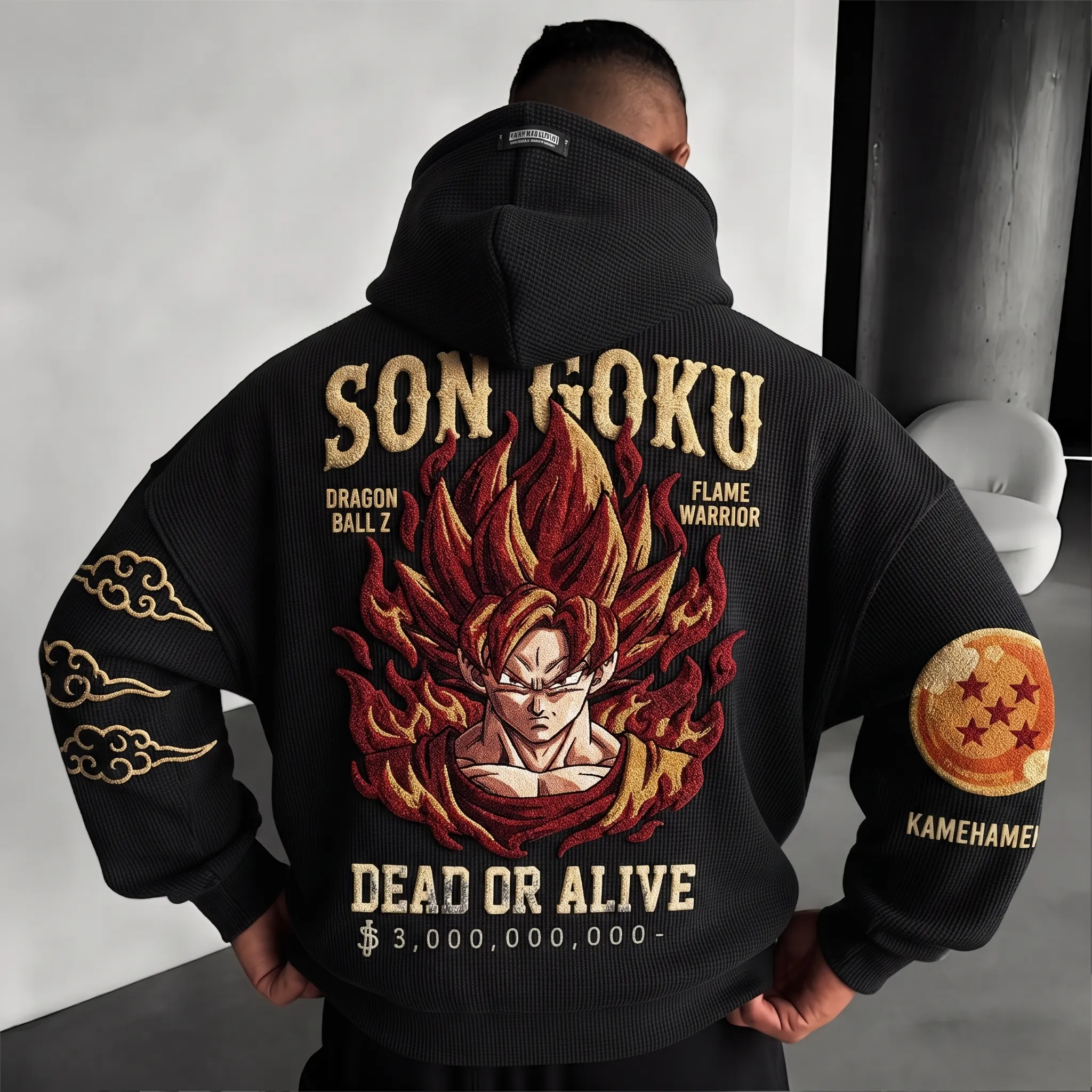 Men's Cartoon Anime Long-Sleeve Hoodie