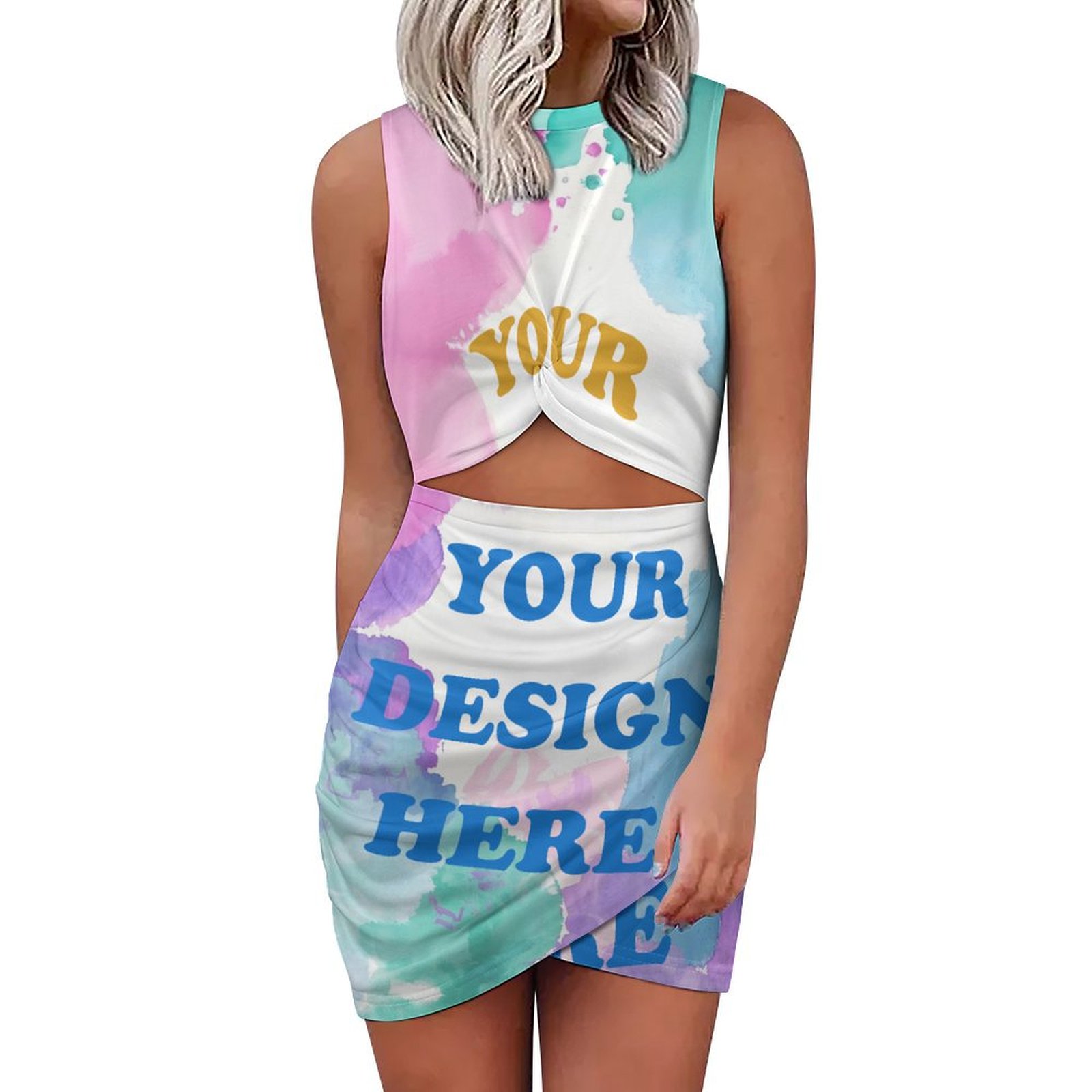 custom bodycon dress Extended Roses,