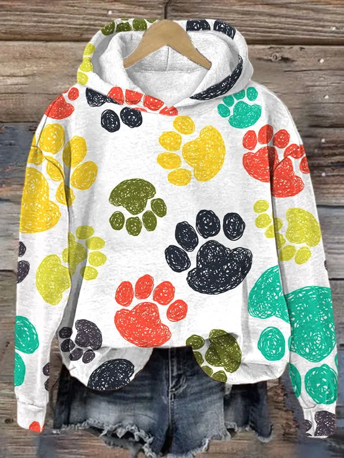 Sweat Kawaii Survêtement Femme 2 Pièces Imprimé Patte De Chien