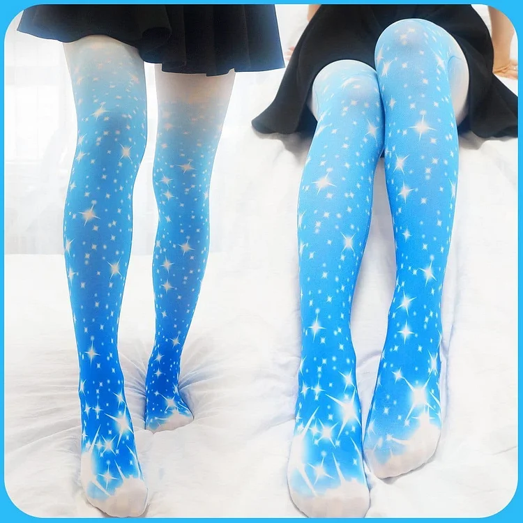 Blue Galaxy Stars Tights SP1811733