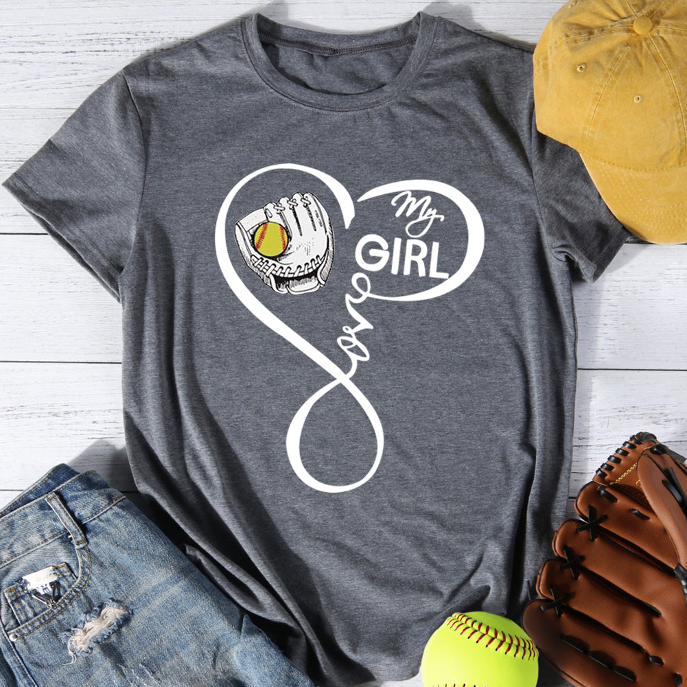 Love Softball Mom T-shirt Tee -01309-Guru-buzz