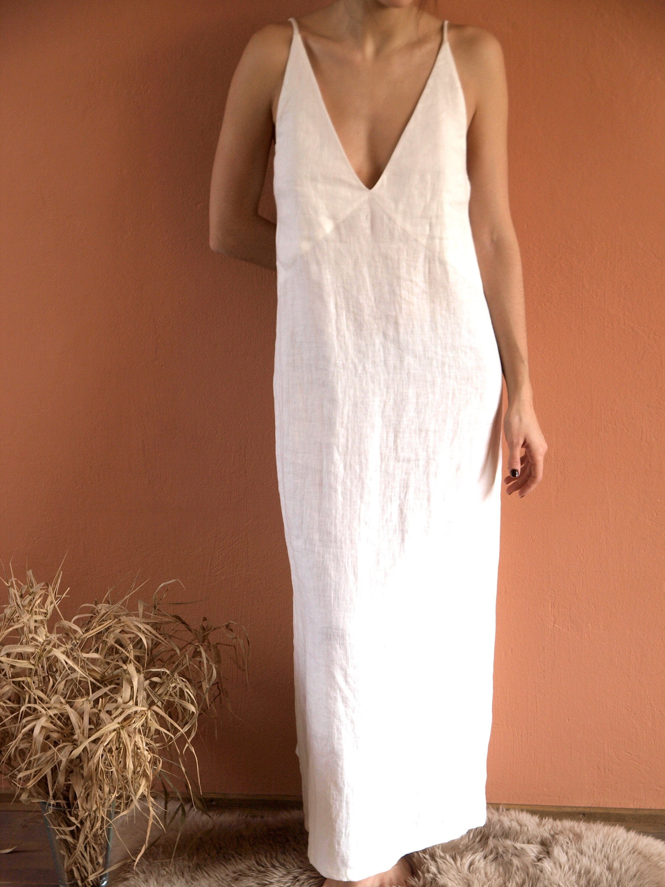 Deep V Dress with Chains main image 1