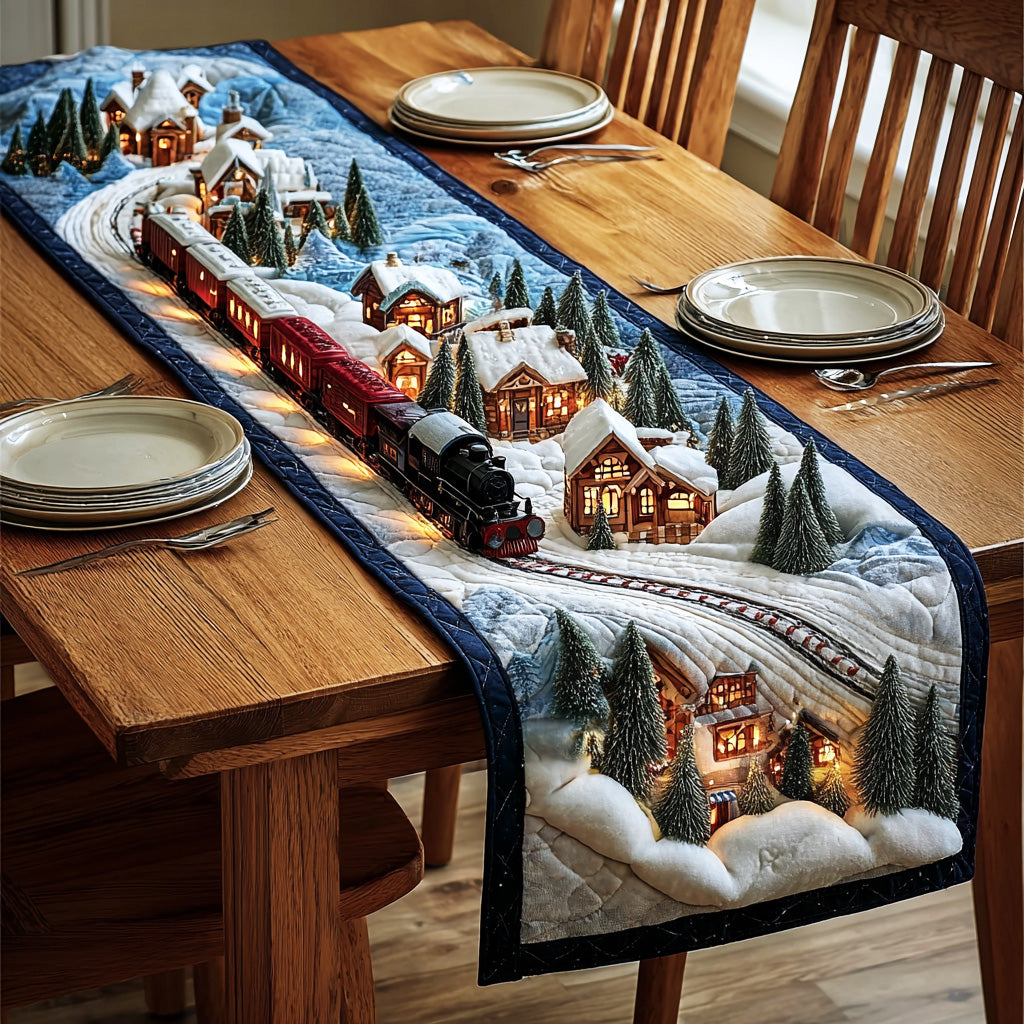 Whispering Pines Night Quilted Table Runner NCU0TD1715