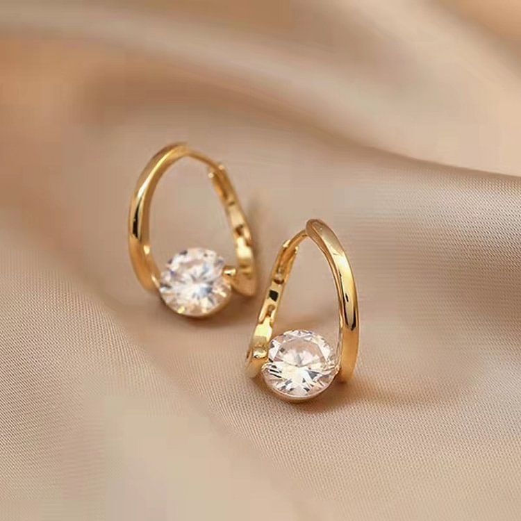 Diamond Round Stud Earrings