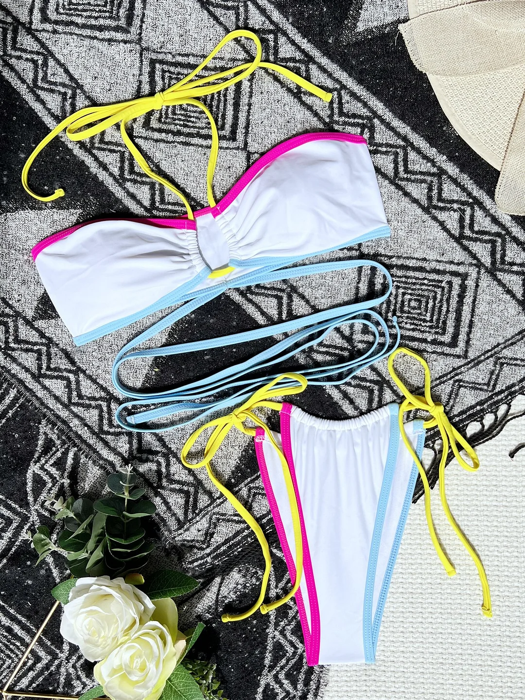 Billionm Women S Swimsuit Contrast Color Micro Bikini Extreme Sexy