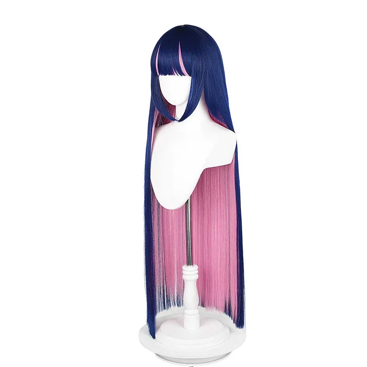 Panty & Stocking With Garterbelt Stocking Anarchy Blue And Pink Wigs Cosplay Accessories