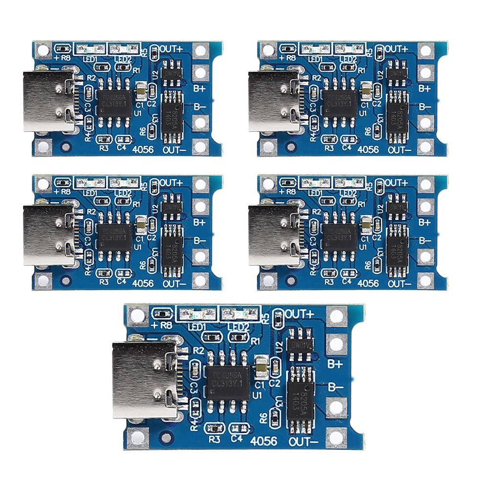 5pcs TP4056 1A Lithium Battery Charger Module Board w/USB Type-C Protection, 501 Original
5pcs TP4056 1A Lithium Battery Charger Module Board w/USB Type-C Protection, 501 Original