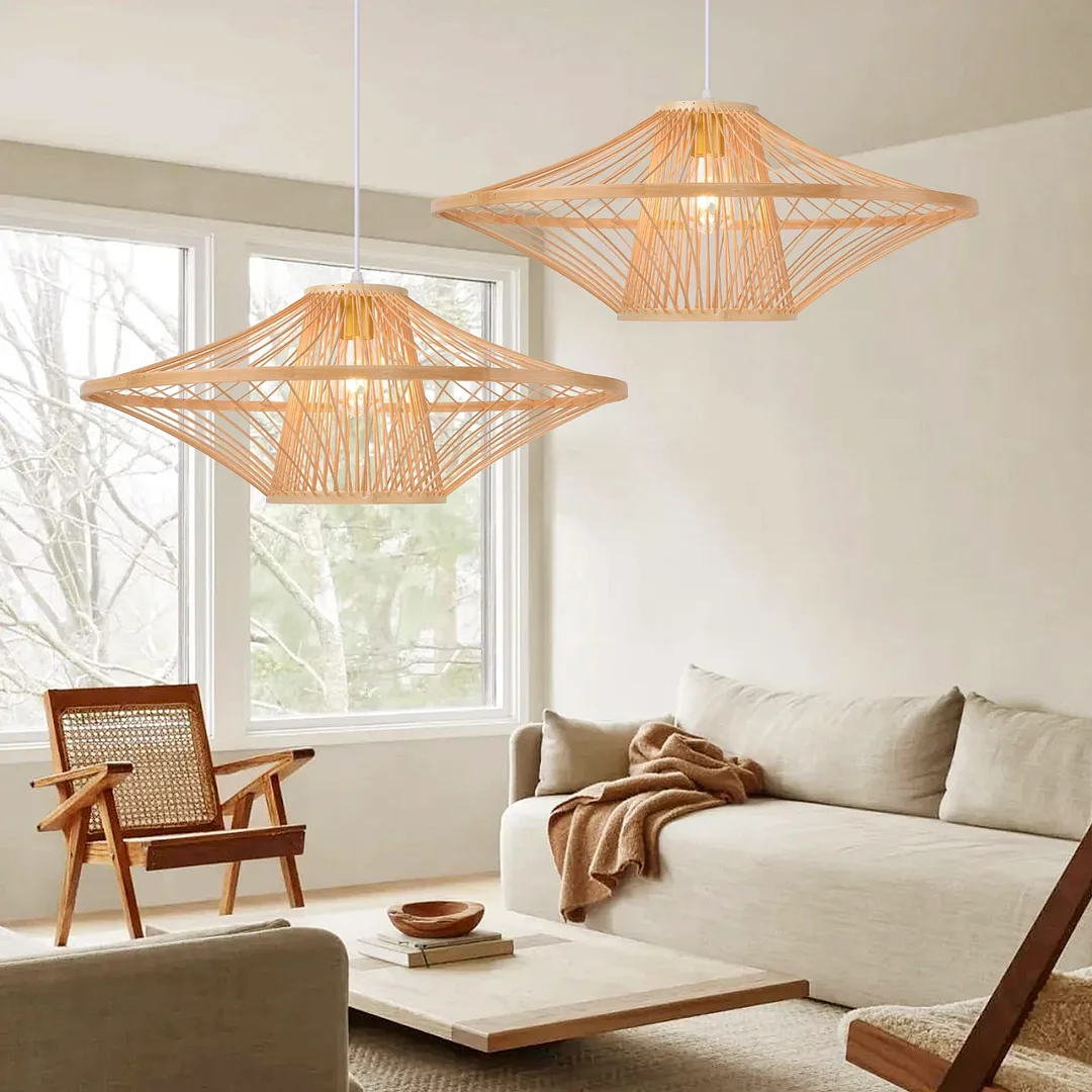 Handicraft Bamboo Ceiling Light Artistic Pendant Lamp Home Decor