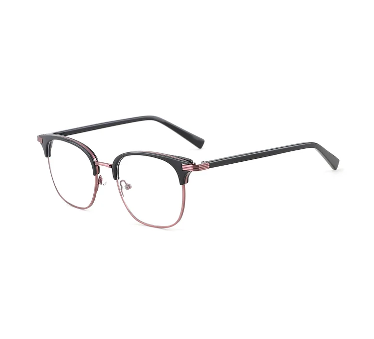 35046 Factory Price High Quality Round Transparent Color Thin Acetate Metal Eyewear Glasses Frames