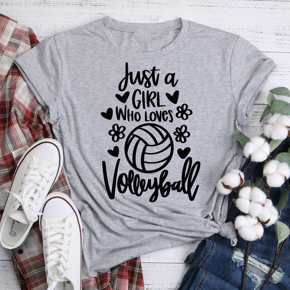 Just a girl who love Volleyball T-Shirt Tee -07590-Guru-buzz