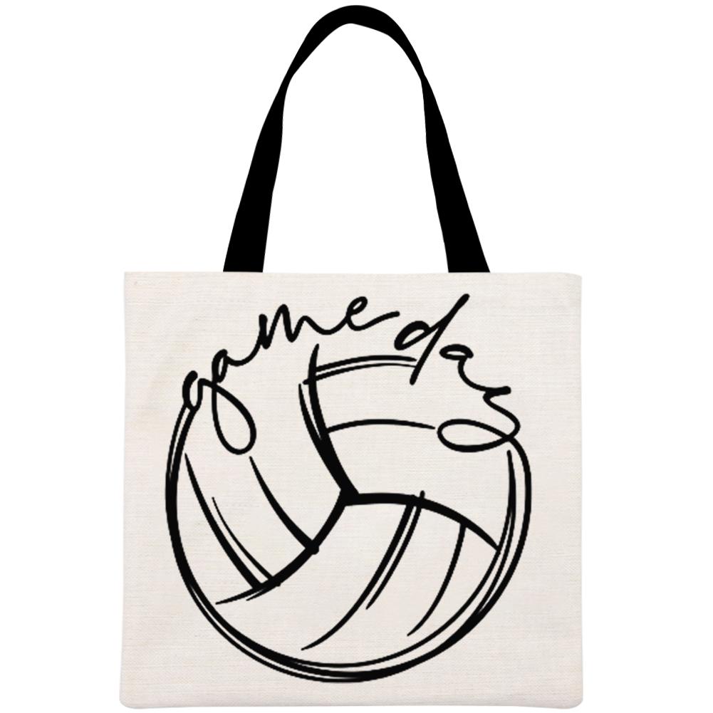 Game Day Volleyball Printed Linen Bag-Guru-buzz