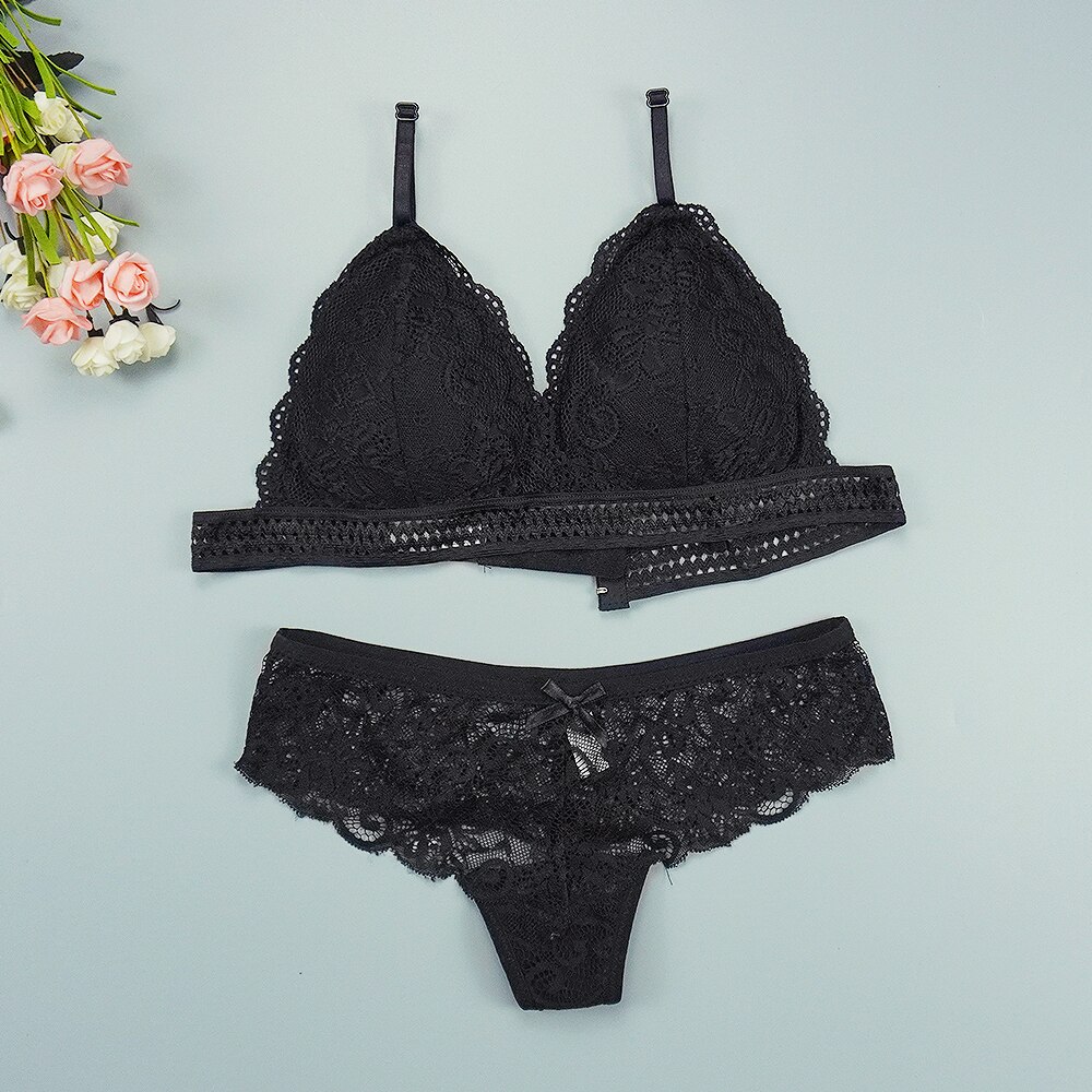 Billionm Piece Lingerie Set Sexy Lace Push Up Bra Underwear Sets Hollow