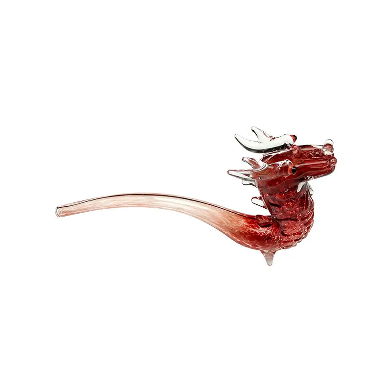 Frit Color Fire Dragon Sherlock Hand Pipe with Fumed