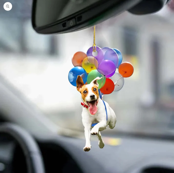 Animals Dogs And Cats Fly With Bubbles Car Hanging Ornament
