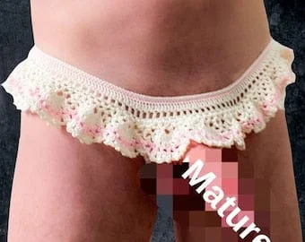 pornhint Pornhint Crotchless Sissy panties with skirt, sexy open crotch sissy lingerie for men, fetish femboy panty, gay underwear