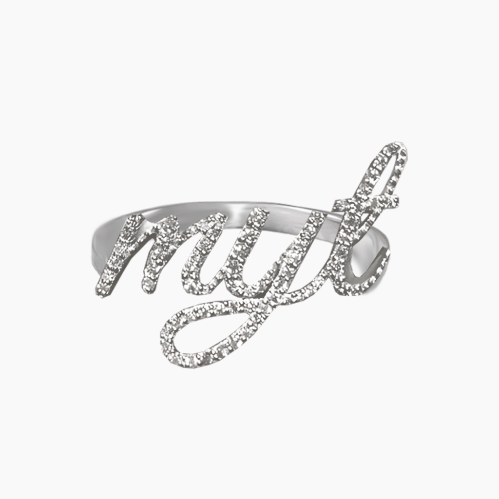 Sparkle Custom Name Ring
