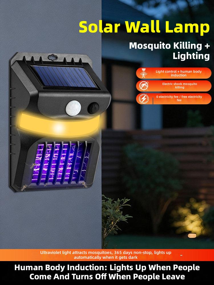 Solar Wall Lamp with Mosquito Killer – Motion Sensor Outdoor Lighting for Garden, Porch, and Patio