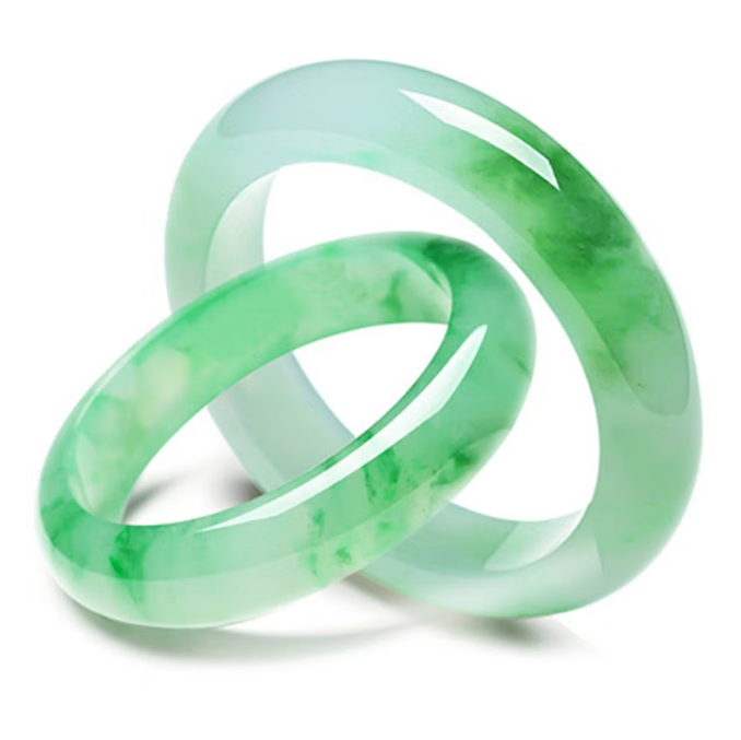 High Standard Burmese Jade Bracelet Bangle with Old Mine Ice and Sun Green Floating Colors