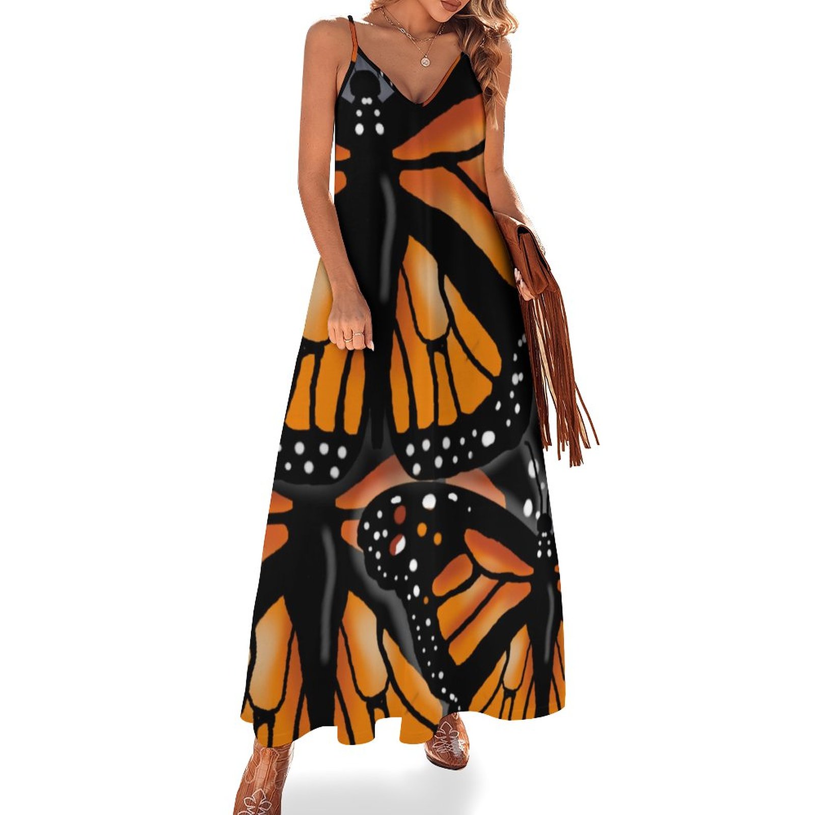 knee length dresses for ladies Sun-Imperial - Butterfly Dress in Maxi