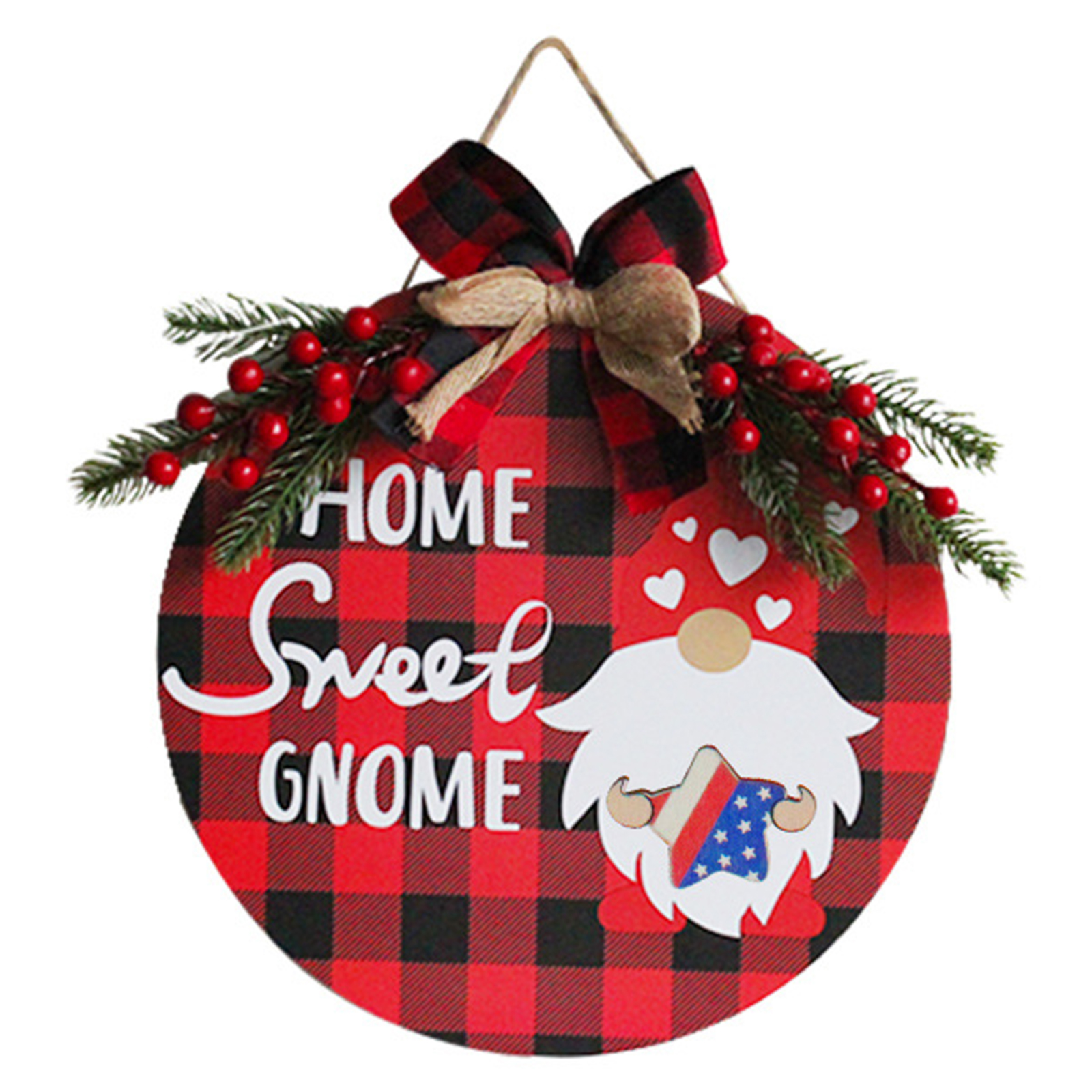 Christmas Door Decor Front Door Sign Round Wooden Holiday Decor Ribbon, 501 Original
Christmas Door Decor Front Door Sign Round Wooden Holiday Decor Ribbon, 501 Original