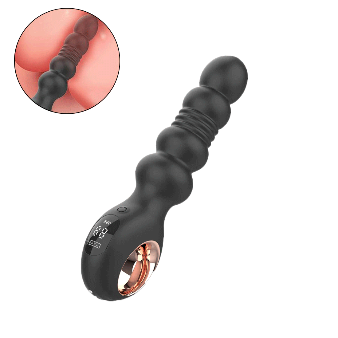 Thor - Thrusting & Vibrating Anal Plug And Prostate Massager By Rose Toy