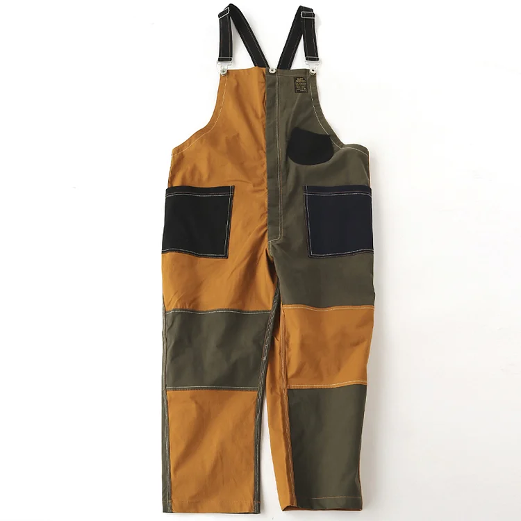 TIMSMEN Fashionable And Casual Color-block Overalls