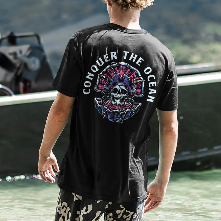 Conquer The Ocean Printed Men's T-shirts