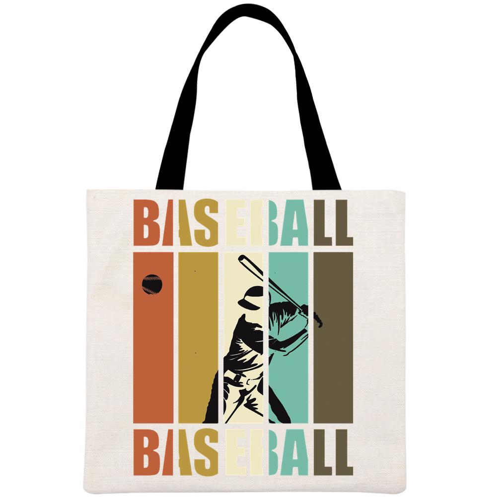 Baseball Printed Linen Bag-Guru-buzz
