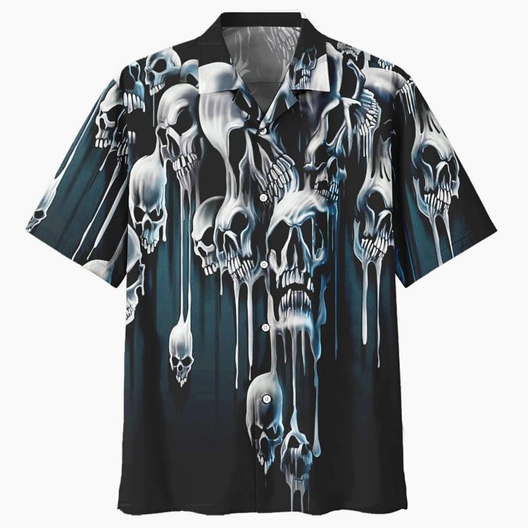 Men'S Skull Fashion Casual Vacation Shirt
