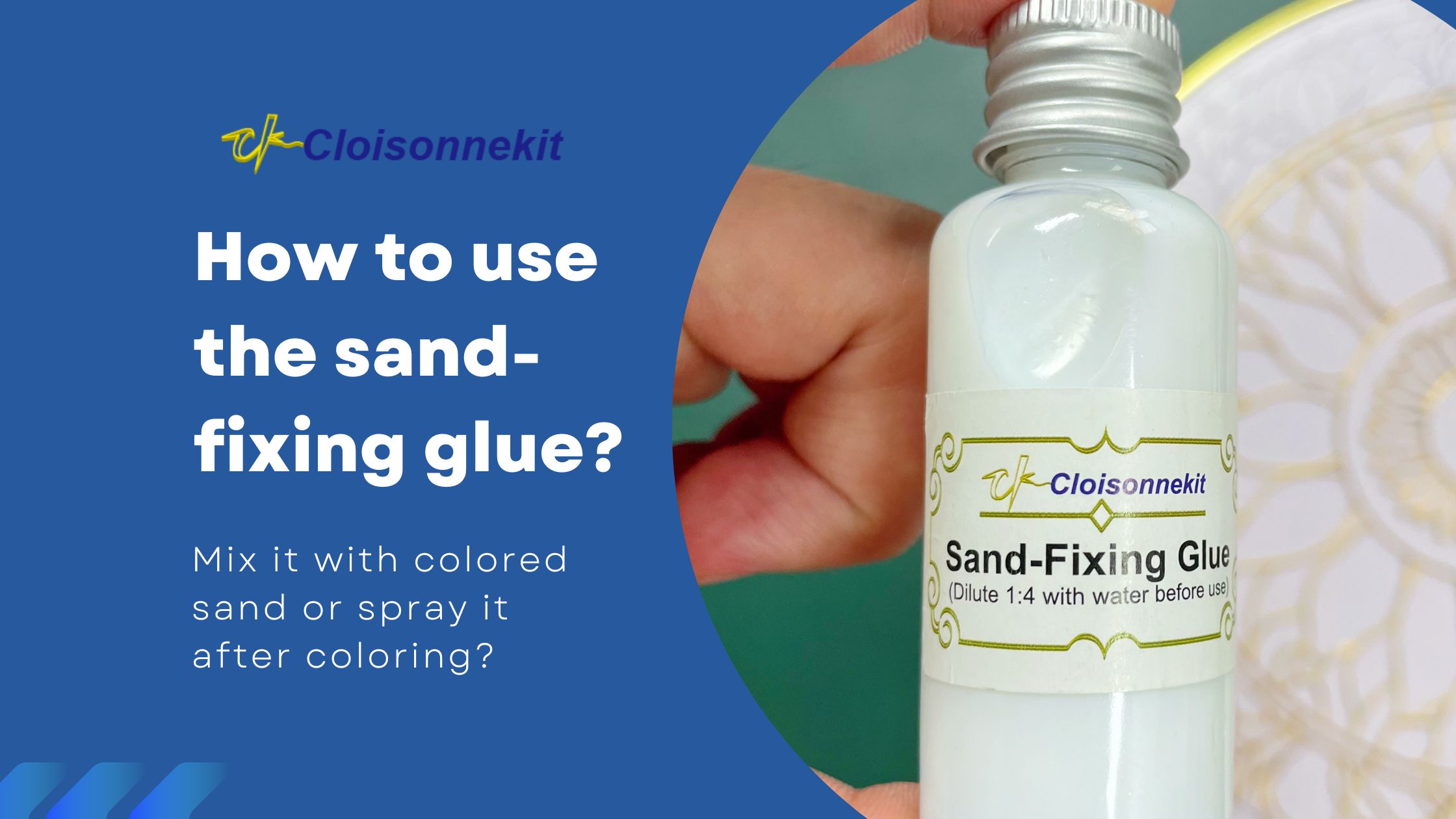 How to use sand-fixing glue? Mix it with colored sand or spray it after coloring?