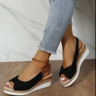 Summer Fashion Ankle-Strap Buckle Platform Sandals VangoghDress