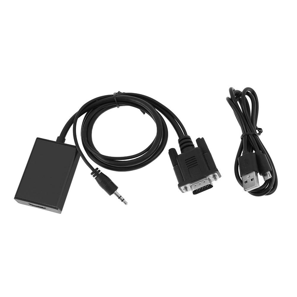 VGA to HDMI-compatible Male to Female 1080P Adapter Converter w/USB Power Supply Cable, 501 Original
VGA to HDMI-compatible Male to Female 1080P Adapter Converter w/USB Power Supply Cable, 501 Original