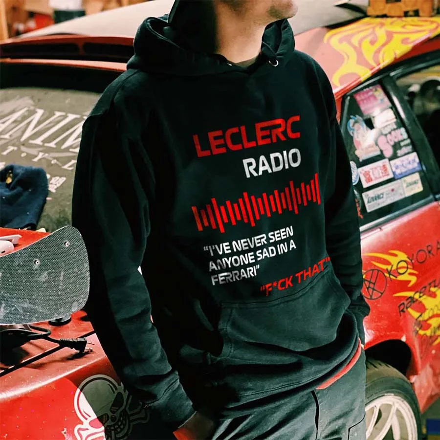 Leclerc Radio Printed Men's Hoodie - Devcarry