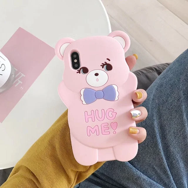 3D Kawaii Cartoon Bear Phone Case BE063