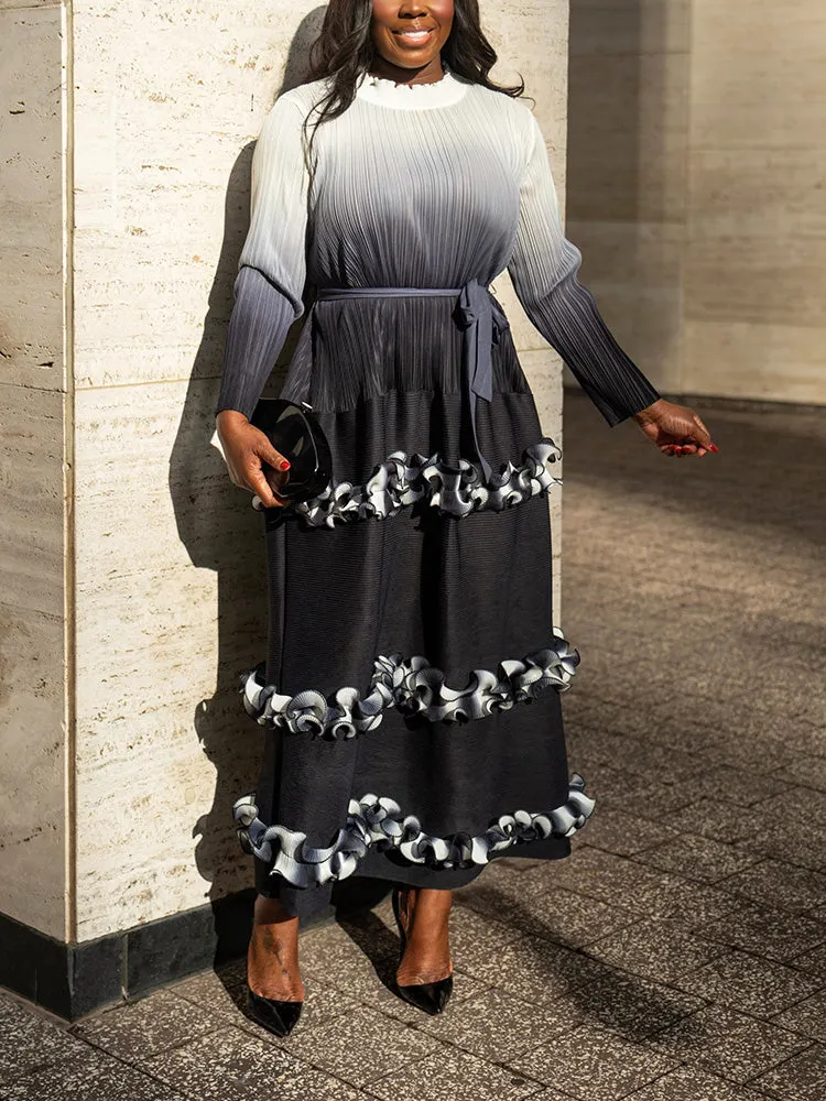 Opal Embroidered Ruffle Dress main image 0