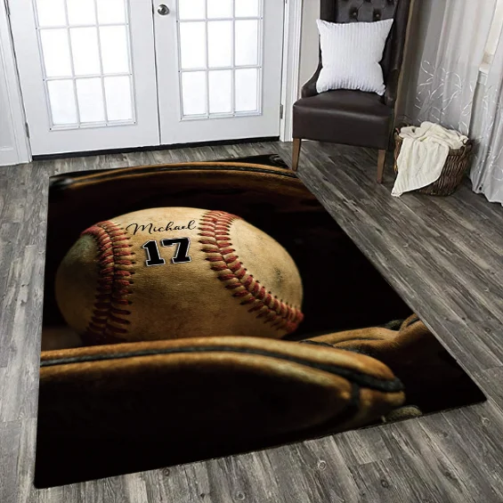 Personalized Baseball Rug|R48