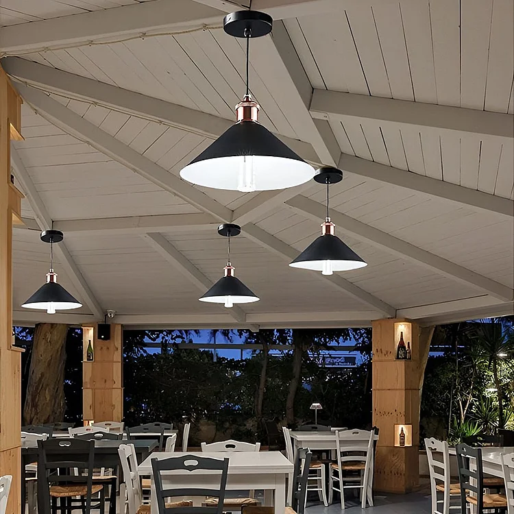 Classic Conical Solar Lights LED Pendant Light Solar Garden Lights Waterproof Hanging Lights - Appledas