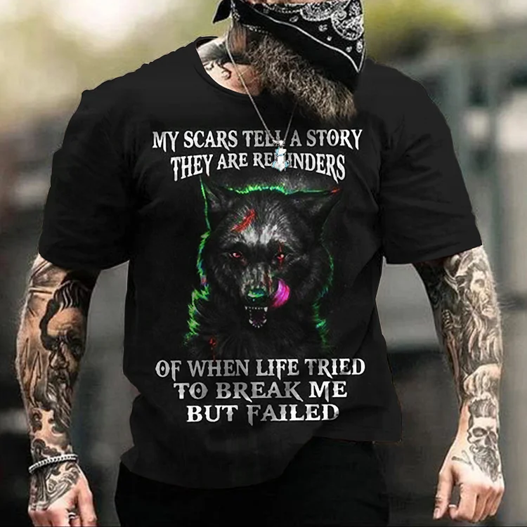 Men's New Crew Neck Print Fashion T-Shirt