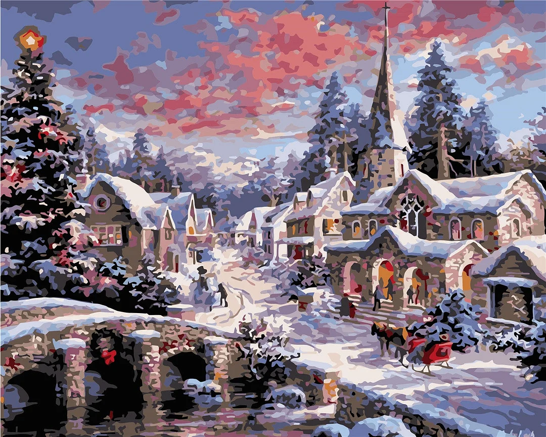 Christmas Paint By Numbers Kits UK WH-80686