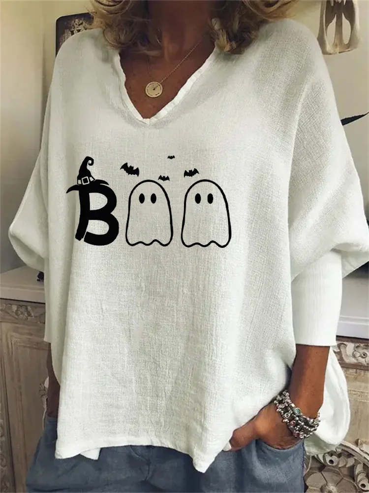 Vefave Halloween Boo Lovely Ghosts Oversize Tunic