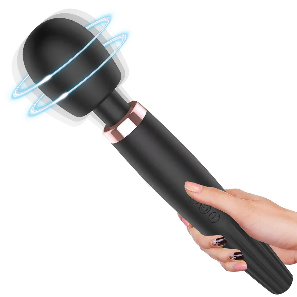 Powerful Large Female Masturbation Massage Stick Silicone Charging Orgasm Stimulation - Rose Toy