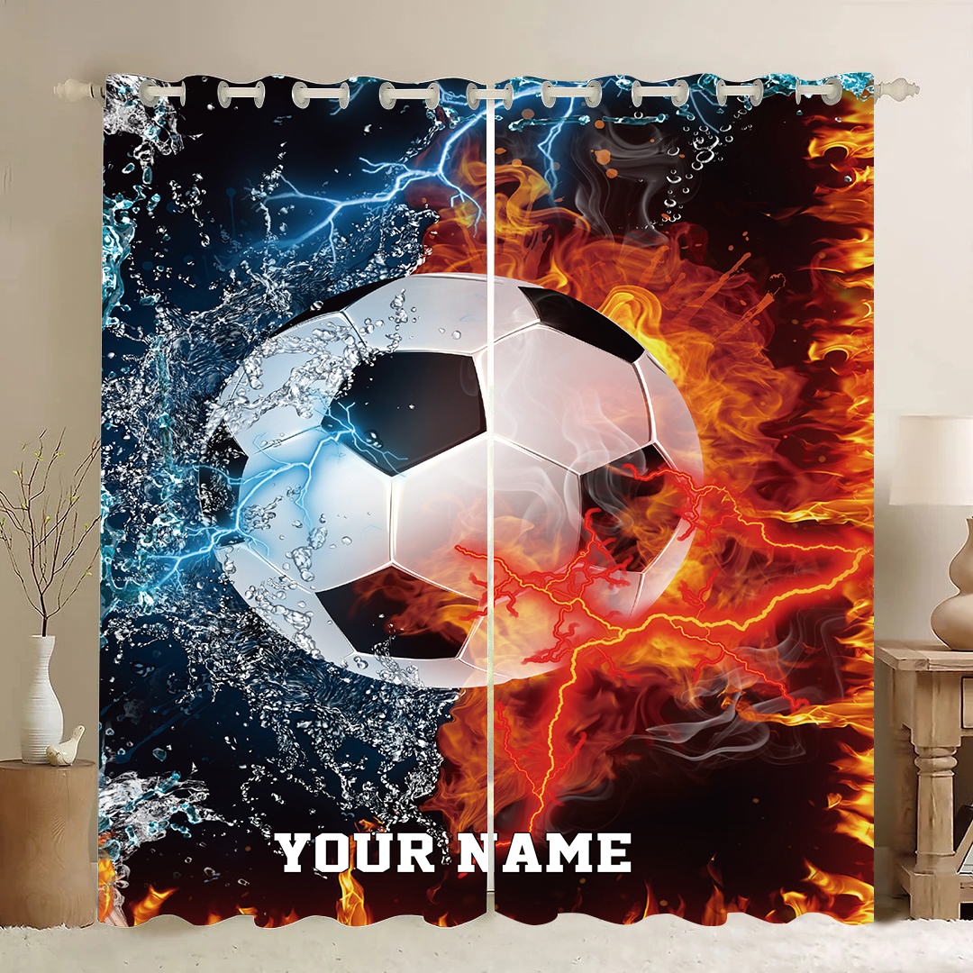 Personalized Kids Football Window CurtainC16