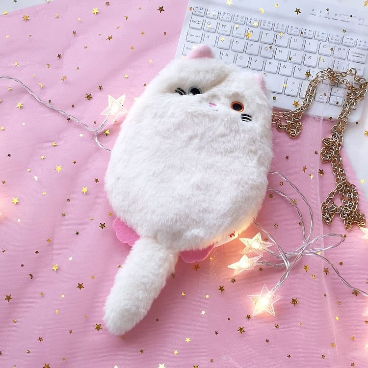 7 Colors Kawaii Cat Plush Purse Bag SP14138