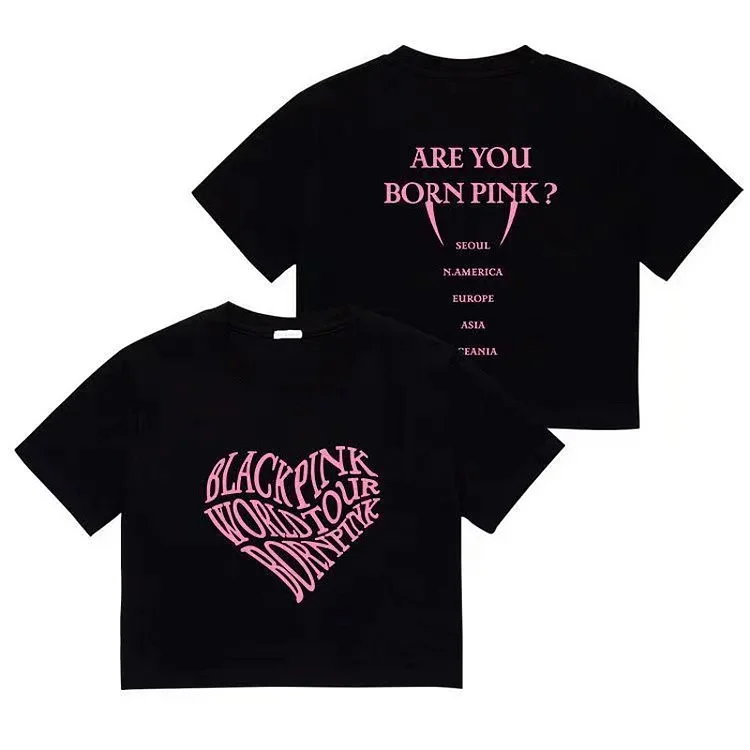 BLACKPINK World Tour Born Pink Heart T-shirt