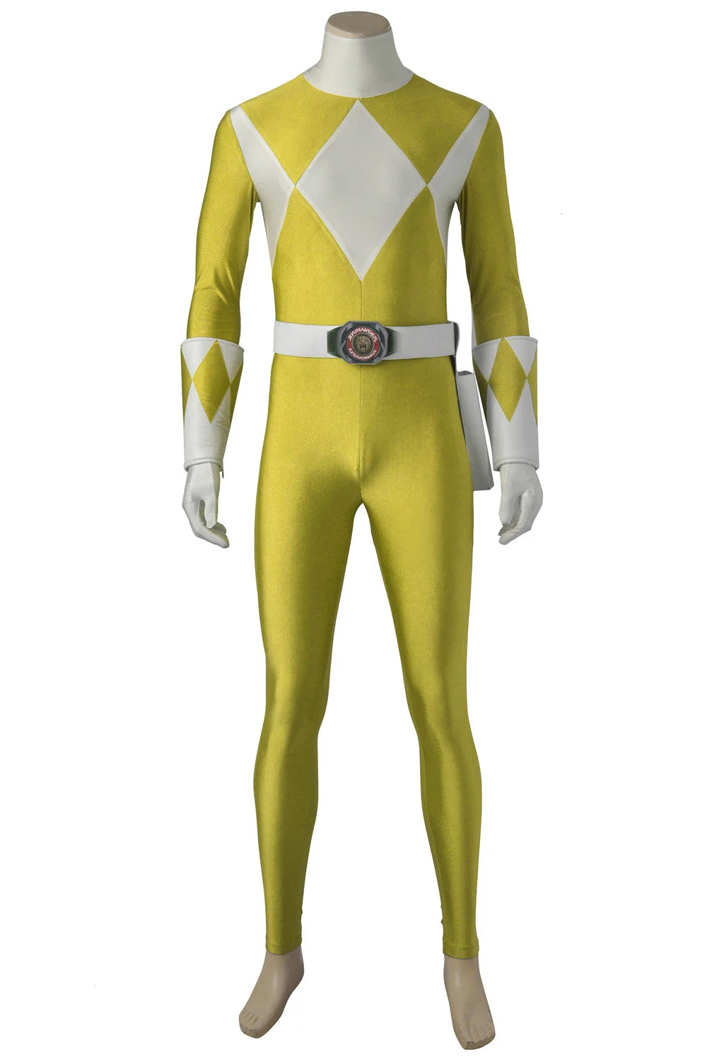 Mighty Morphin Yellow Power Rangers Tiger Ranger Cosplay Costume