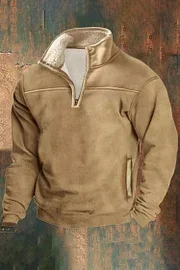 🎅NEW YEAR SALE 70% OFF🎁Western Stand Collar Retro Fleece Casual Sweatshirt