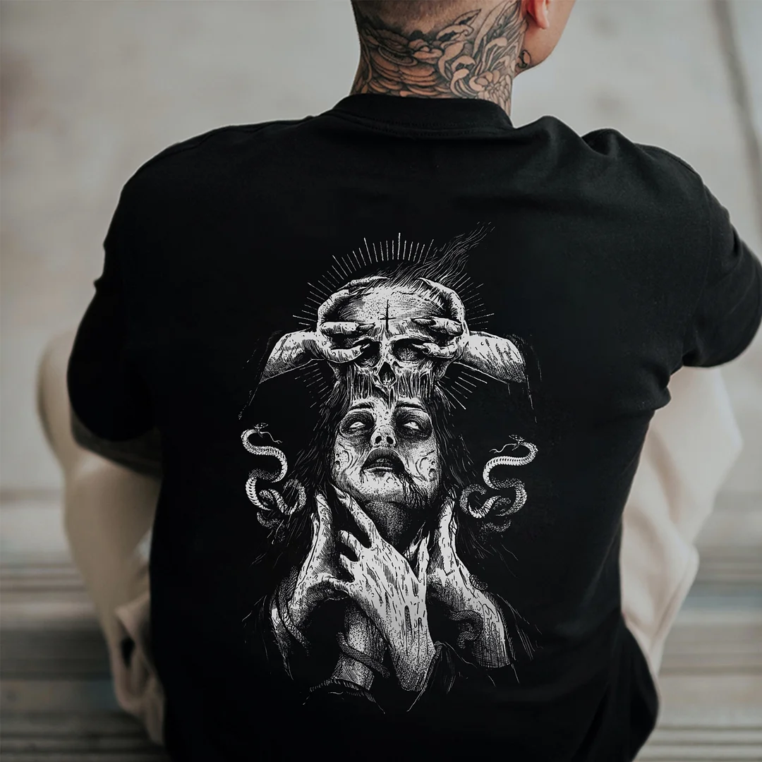 Drive Out Devils Printed Men's T-shirt -  