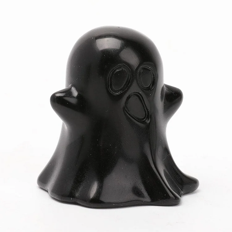 Black Obsidian Ghost Sculpture Carvings